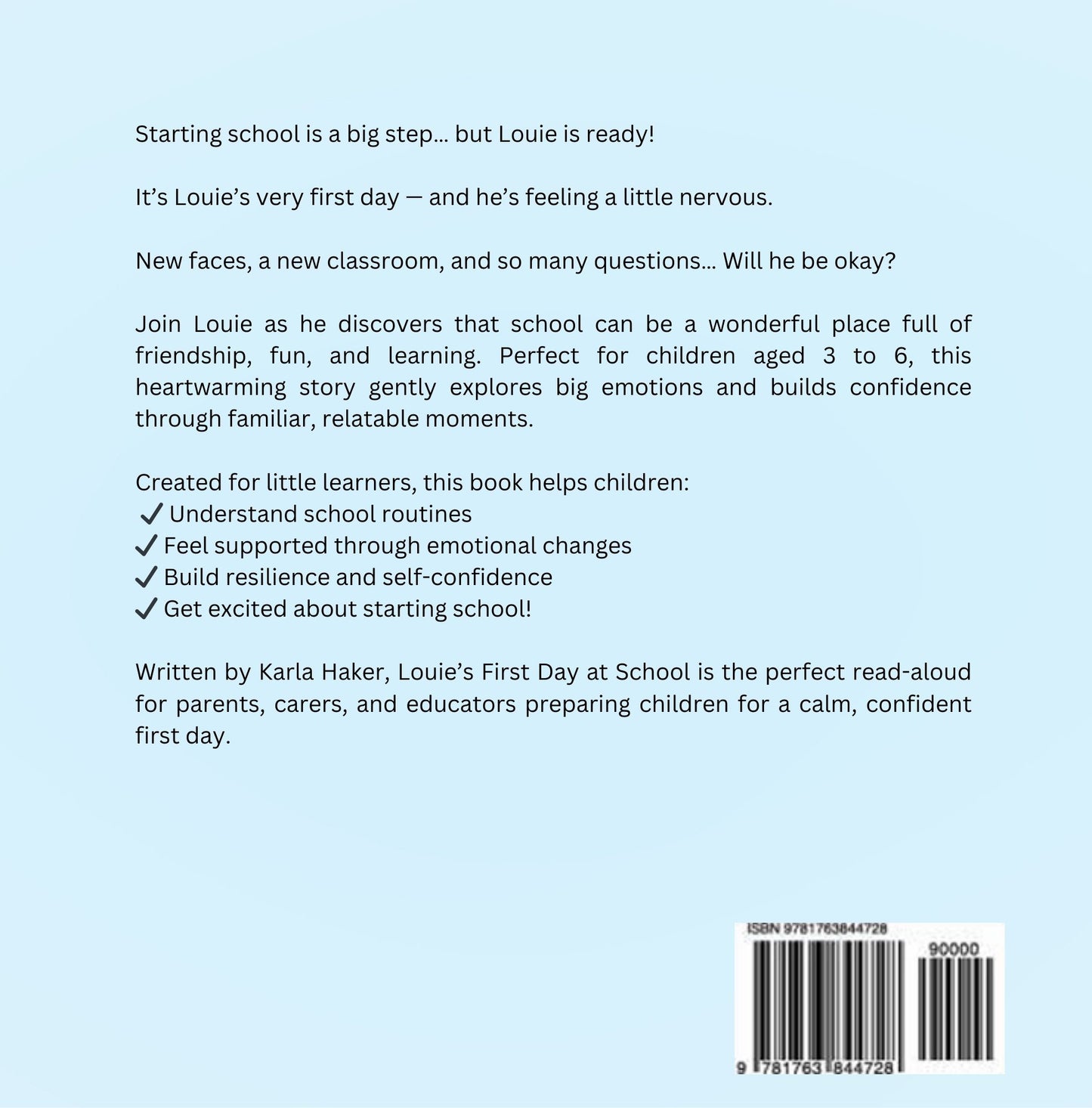 Louie's First Day at School, Karla Harker