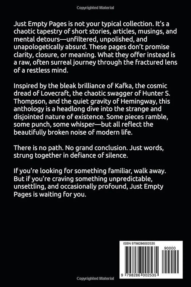 Just Empty Pages: A Collection of Short Stories, Articles, and Absurd Musings, Rob Langridge